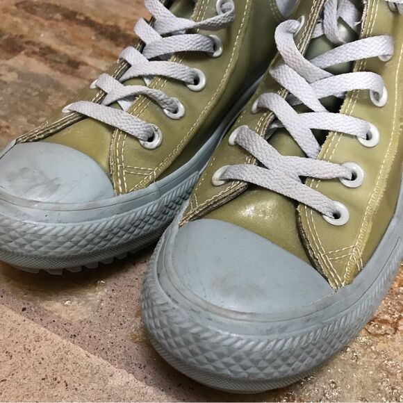 Converse All Star High Tops Rubber Waterproof Shoes sneakers 8 Blue Green - Picture 5 of 11